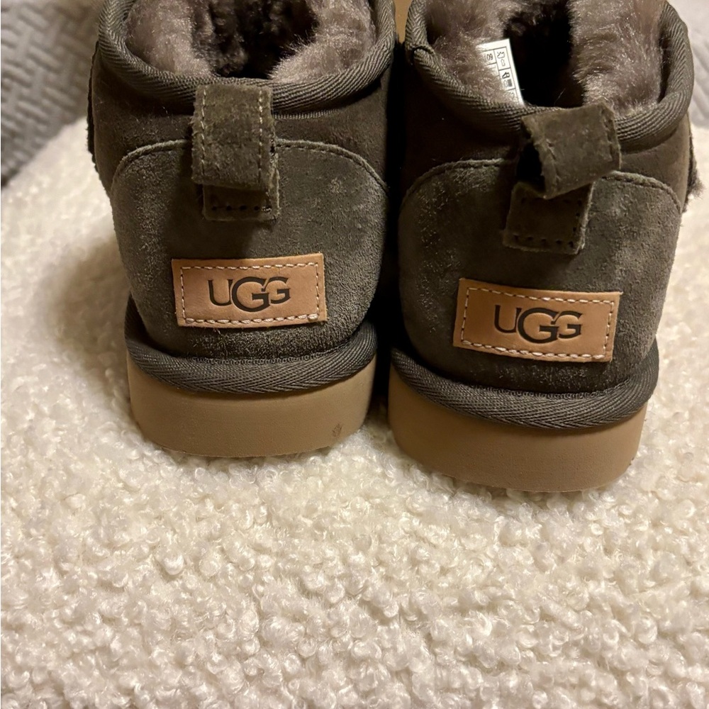 Like New!! UGG Dark Gray Classc Ultra Mini - Picture 2 of 6